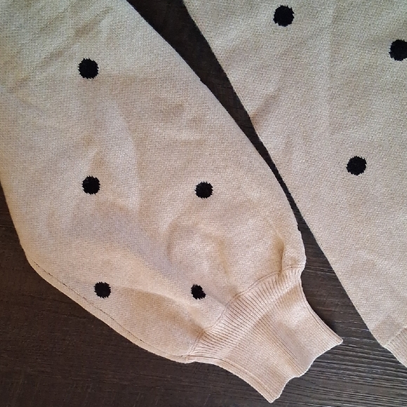 Zeagoo Beige and Black Knit Sweater - Picture 6 of 7